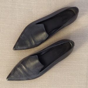 Everlane The Boss Black Leather Flat Size 8.5